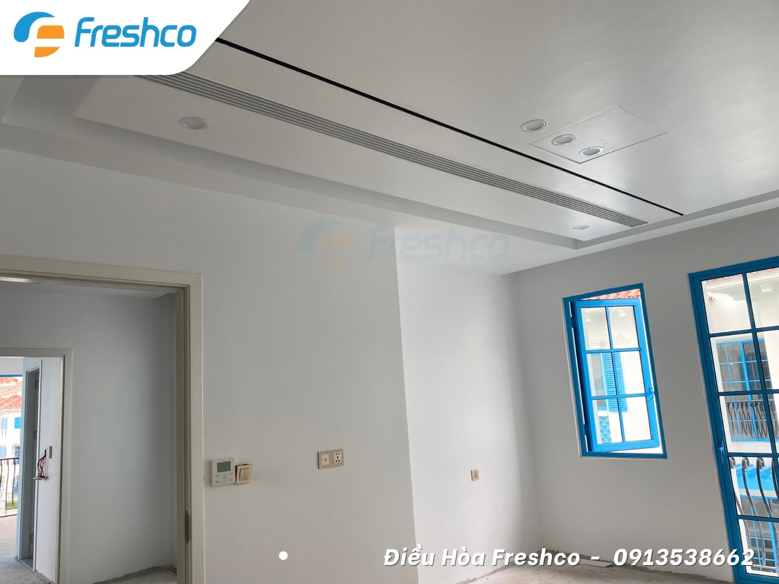 Thi công lắp đặt hệ thống điều hòa trung tâm tại biệt thự Feria Hạ Long