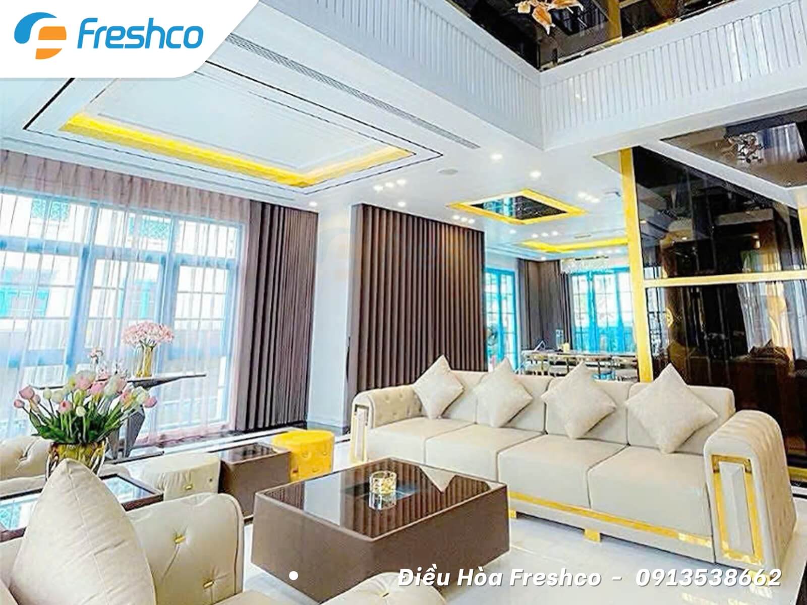 Thi công lắp đặt hệ thống điều hòa trung tâm tại biệt thự Feria Hạ Long