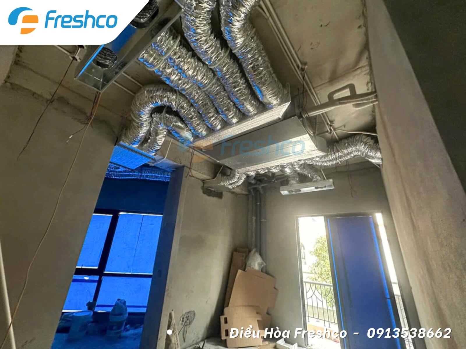 Thi công lắp đặt hệ thống điều hòa cho biệt thự san hô