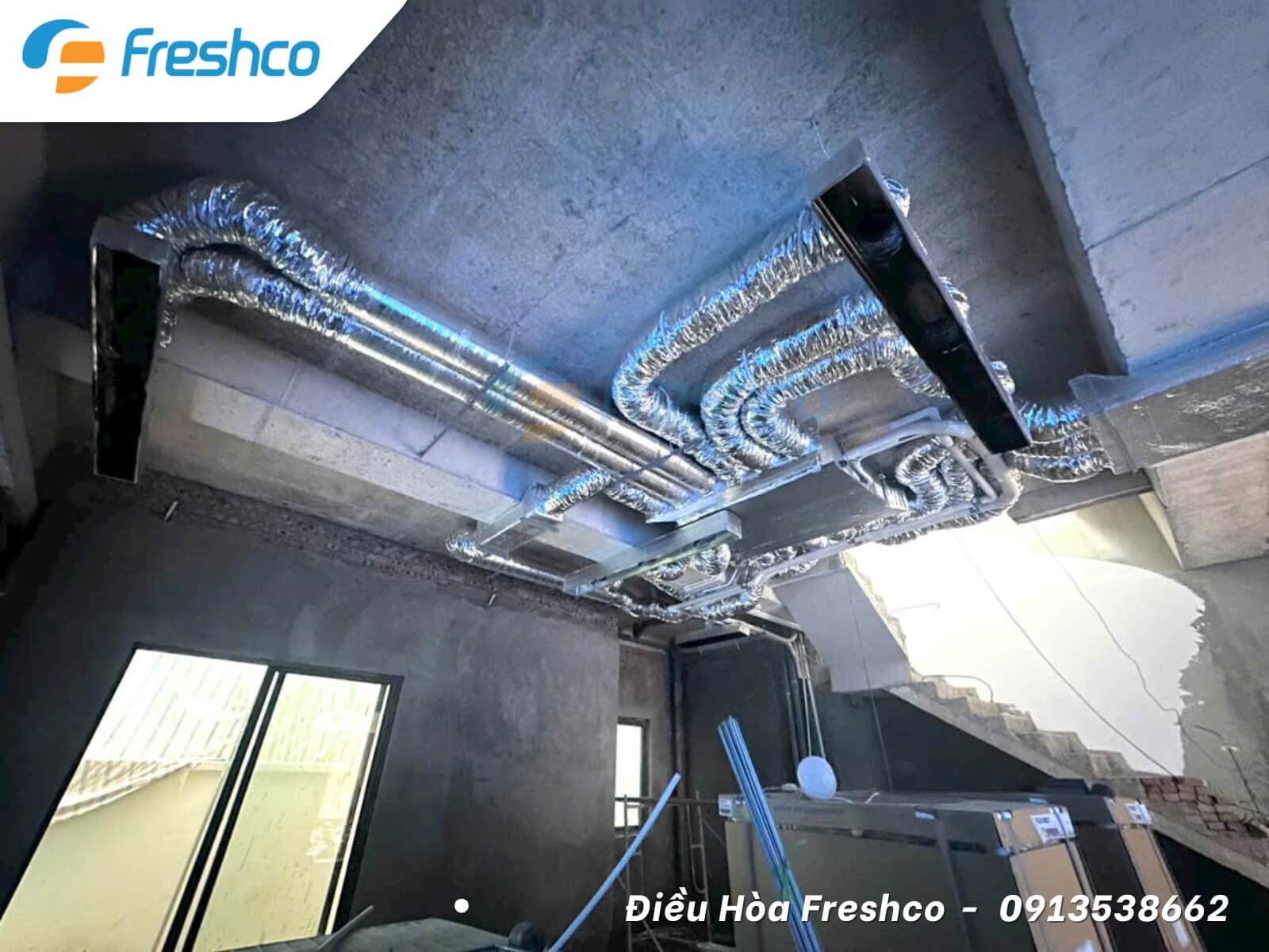 Thi công lắp đặt hệ thống điều hòa cho biệt thự san hô