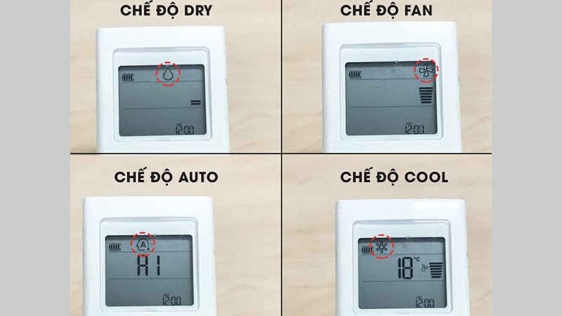 Các chế độ của điều hòa 