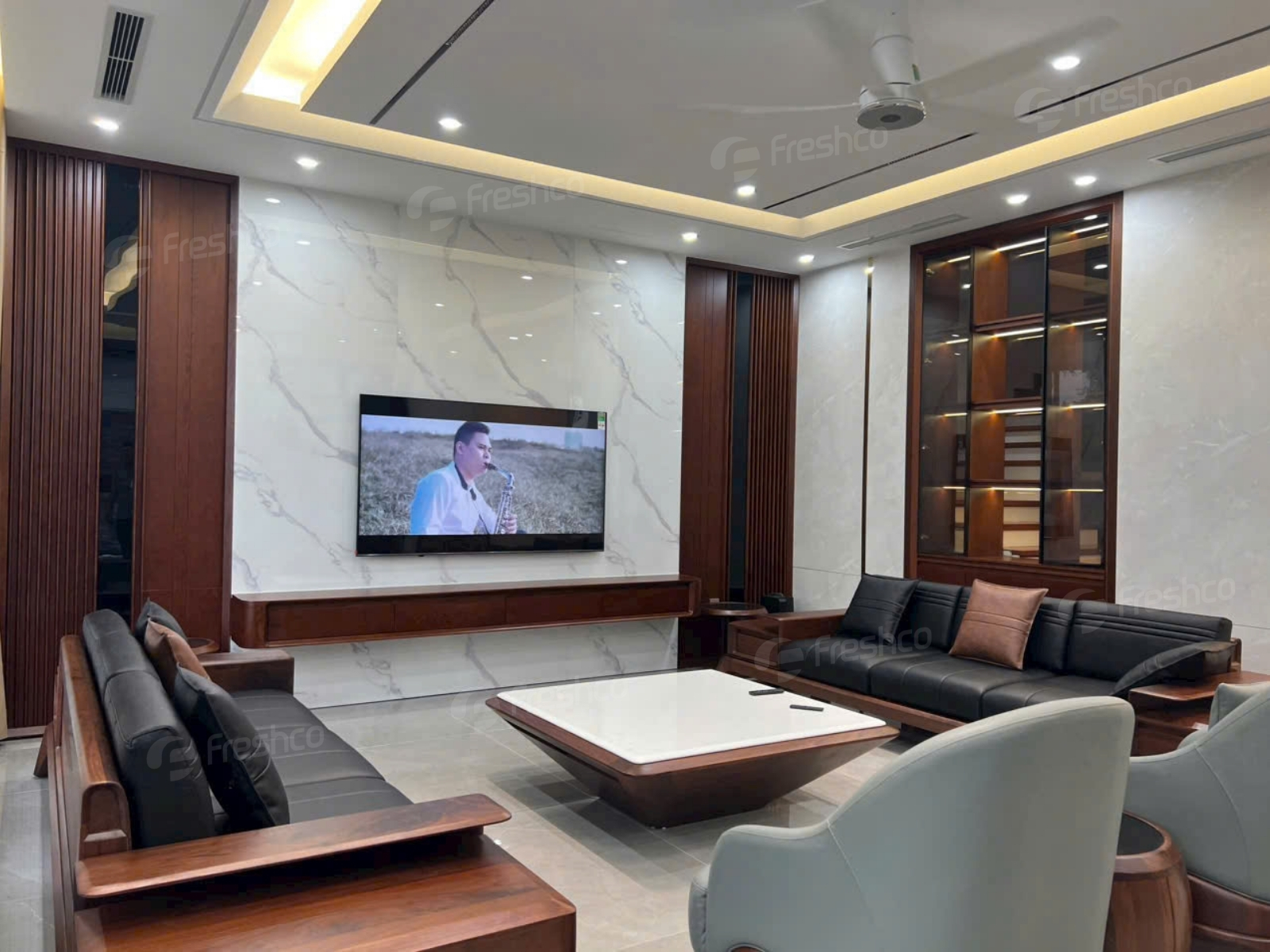 Dự án nhà phố thị trấn tam đảo - Vĩnh Phúc Bên trong giai đoạn thi công lắp đặt hệ thống