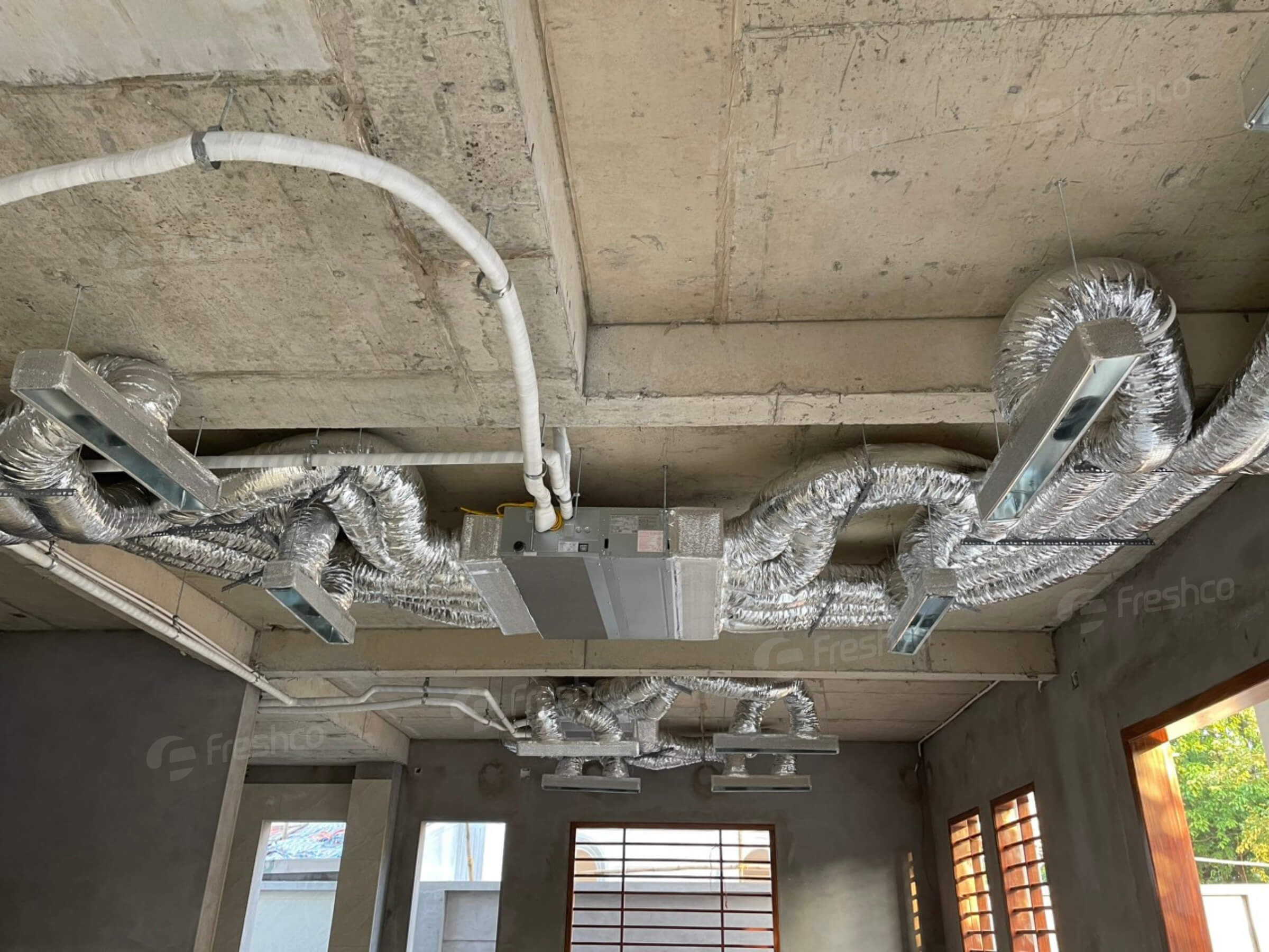 Giai đoạn thi công lắp đặt hệ thống điều hòa