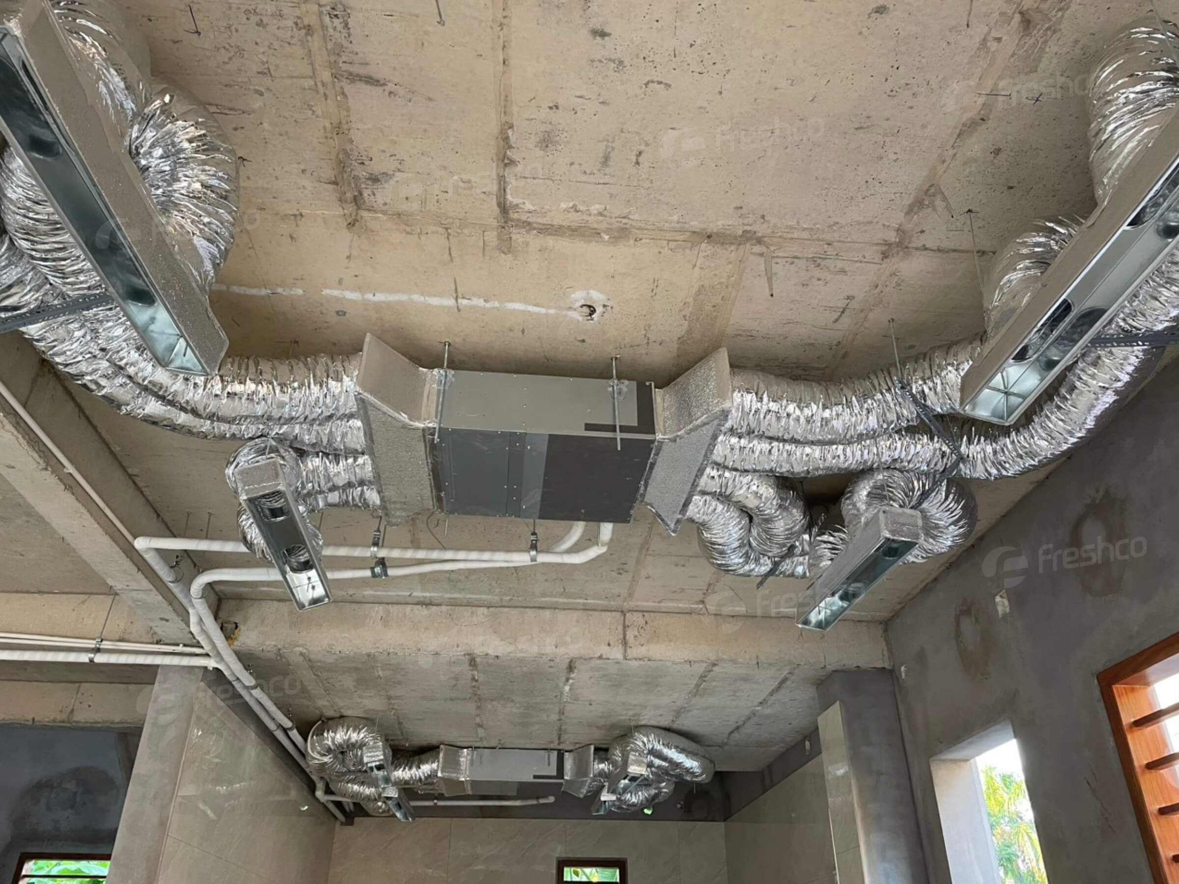 Lắp đặt thi công hệ thống điều hòa giai đoạn thi công