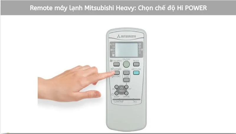 Cách điều khiển điều hòa Mitsubishi Heavy sang chế độ tiết kiệm năng lượng