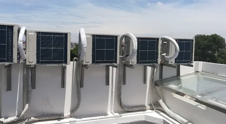 Dàn nóng được lắp đặt bên ngoài