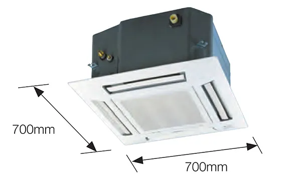 Dàn lạnh cassette VRF Mini có kích thước nhỏ, phù hợp mọi loại trần