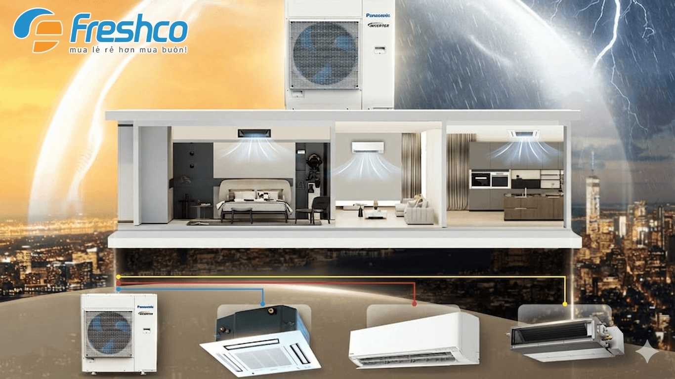 Dàn nóng có thể kết nối tối đa 8 dàn lạnh