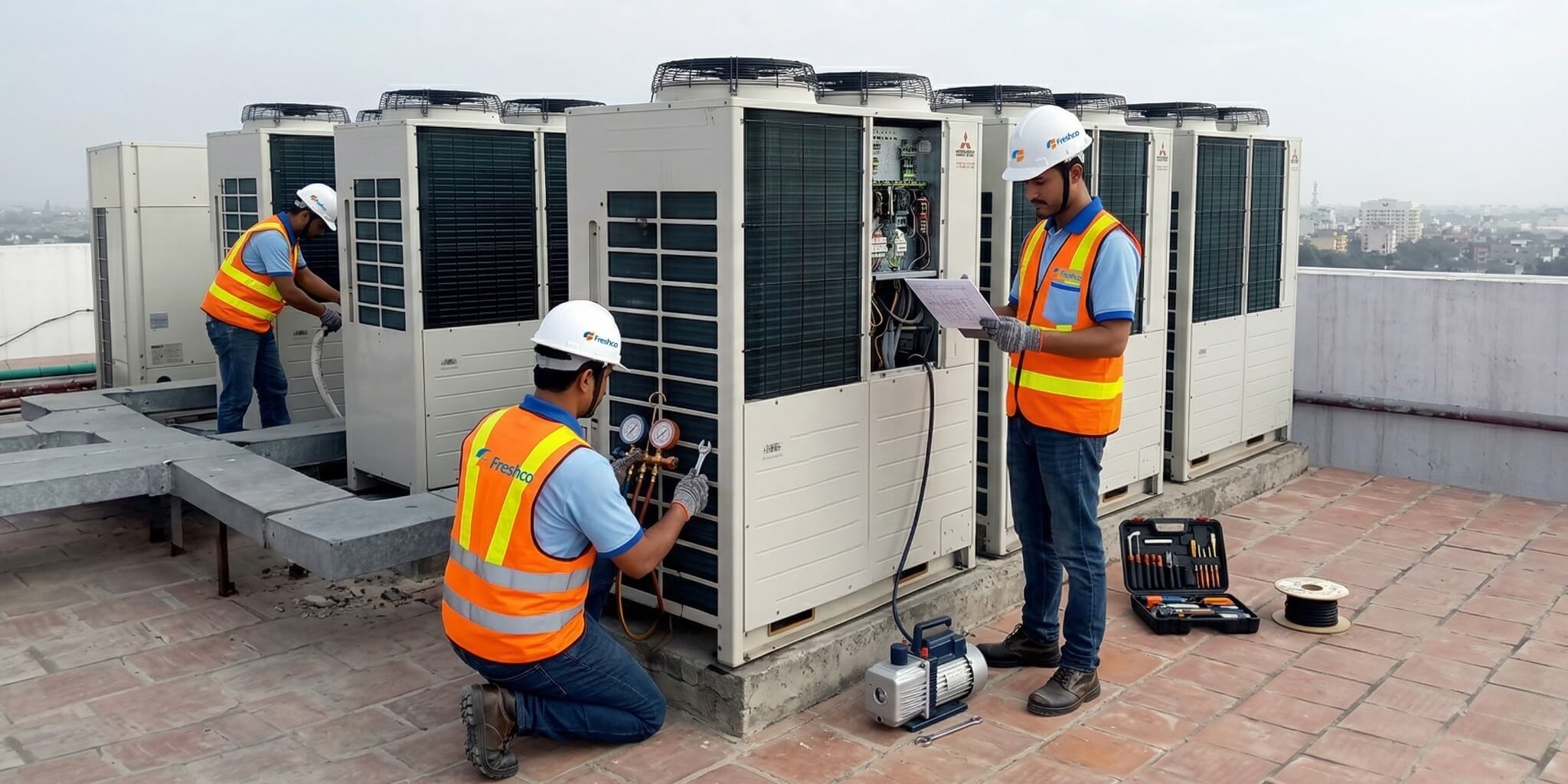 Freshco thi công hệ thống điều hòa trung tâm VRF Mitsubishi