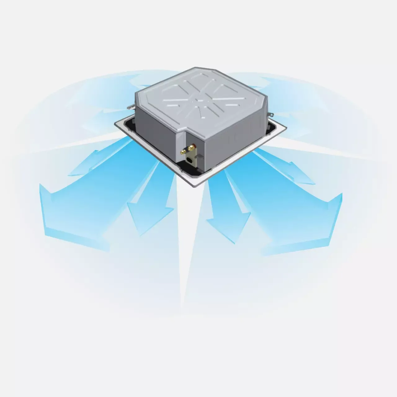 Không khí được thổi theo 4 hướng cực kỳ mạnh mẽ