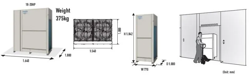 Dàn nóng điều hòa trung tâm Panasoinic thiết kế nhỏ gọn