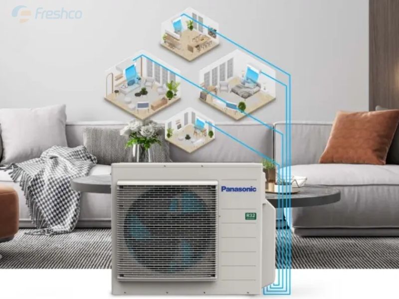 Điều hòa Multi là hệ thống sử dụng 1 dàn nóng kết nối với tối đa 5 dàn lạnh