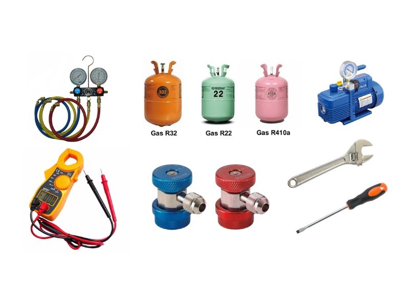 Một số dụng cụ cần có khi nạp gas máy lạnh