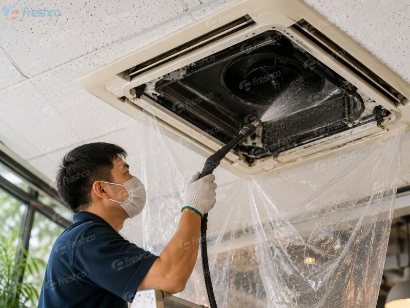 Vì sao cần phải vệ sinh điều hoà âm trần