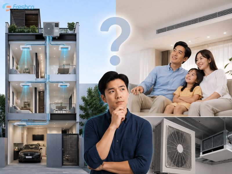 Có nên lắp điều hòa trung tâm cho nhà phố không?