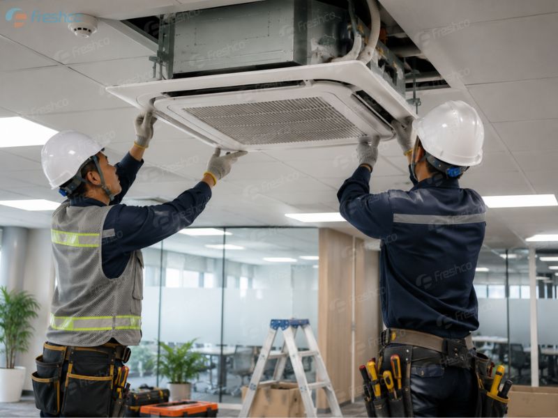 Công ty lắp đặt điều hòa âm trần cassette uy tín, chuyên nghiệp tại Hà Nội
