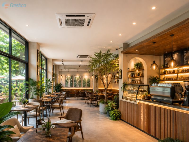 Điều hòa trung tâm cho quán cafe – Giải pháp tối ưu cho không gian kinh doanh hiện đại