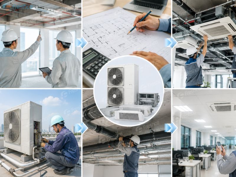Lắp đặt điều hoà trung tâm tại Bắc Ninh chuyên nghiệp - ảnh 4