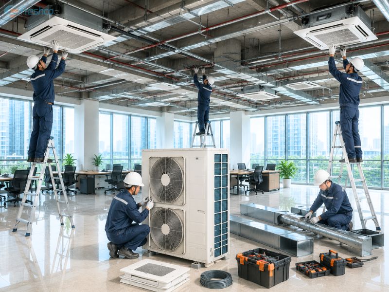 Lắp đặt điều hòa trung tâm tại Bắc Ninh chuyên nghiệp, trọn gói