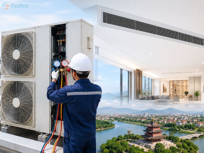 Lắp đặt điều hòa trung tâm tại Hà Nam uy tín, thi công chuyên nghiệp