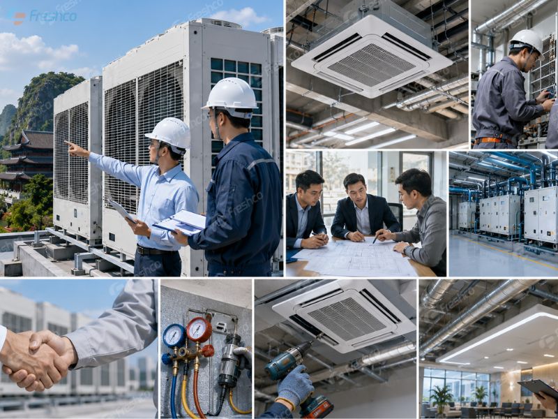 Lắp đặt điều hòa trung tâm tại Ninh Bình trọn gói – giá tốt, uy tín -ảnh 4