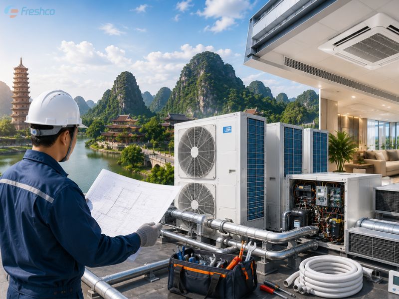 Lắp đặt điều hòa trung tâm tại Ninh Bình trọn gói – giá tốt, uy tín