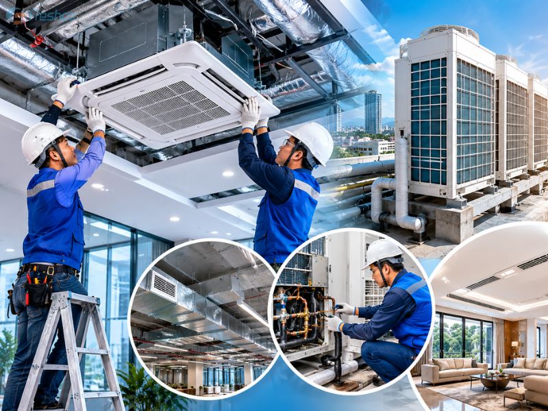 Lắp đặt điều hòa trung tâm tại Vĩnh Phúc – Giải pháp làm mát đẳng cấp cho công trình hiện đại