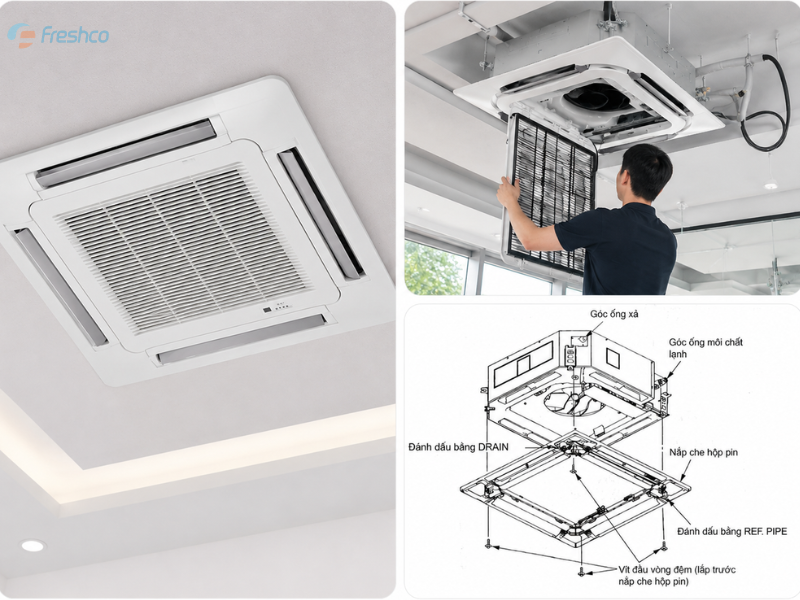 Kinh nghiệm mua điều hoà cassette tốt 2026