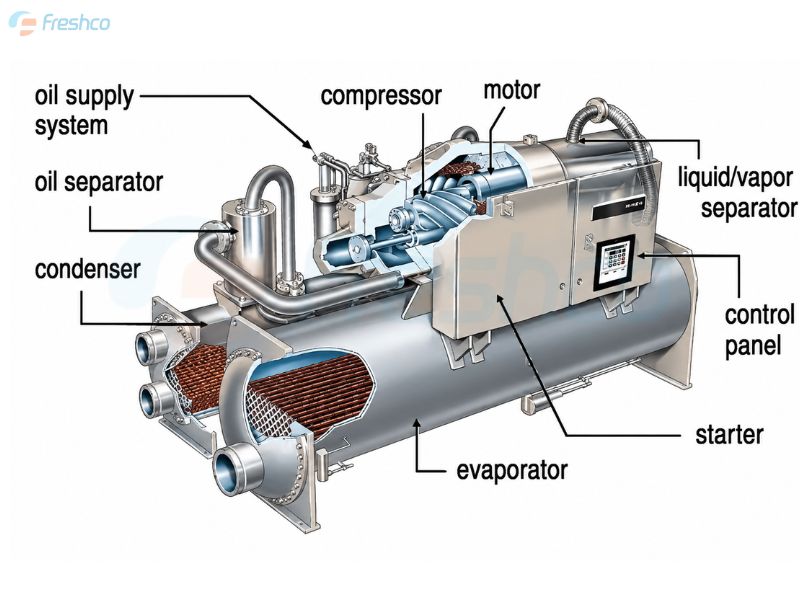 Chiller là gì? Cấu tạo, nguyên lý hoạt động và ứng dụng của hệ thống Chiller - ảnh 1