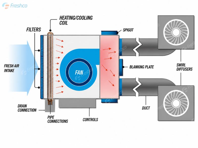 FCU là gì? Cấu tạo, nguyên lý hoạt động và ứng dụng của FCU trong hệ thống HVAC - ảnh 4