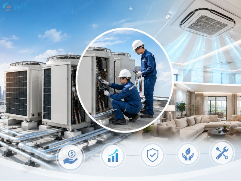 Lắp đặt điều hòa trung tâm tại Đan Phượng trọn gói, thi công đúng kỹ thuật