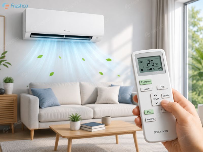 Cách sử dụng điều hòa Daikin 2 chiều từ A-Z: Hướng dẫn chi tiết và tiết kiệm điện 2026 3 Cách sử dụng điều hòa Daikin 2 chiều - ảnh 3