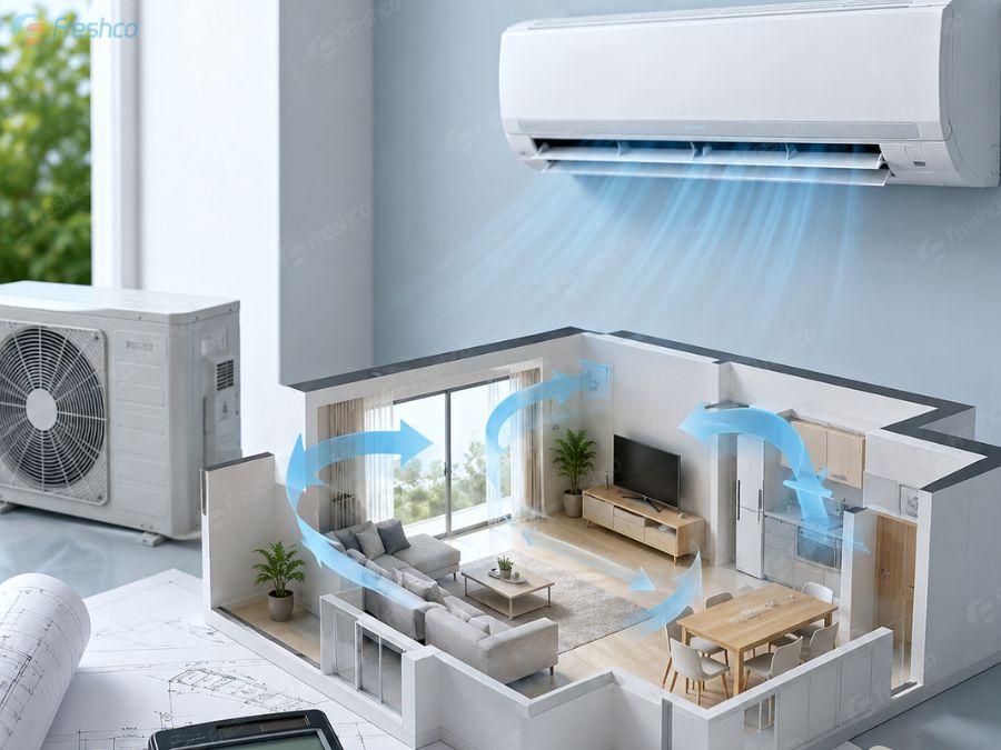 Cách tính công suất điều hoà chuẩn 2026: Hướng dẫn chi tiết theo diện tích và thể tích phòng