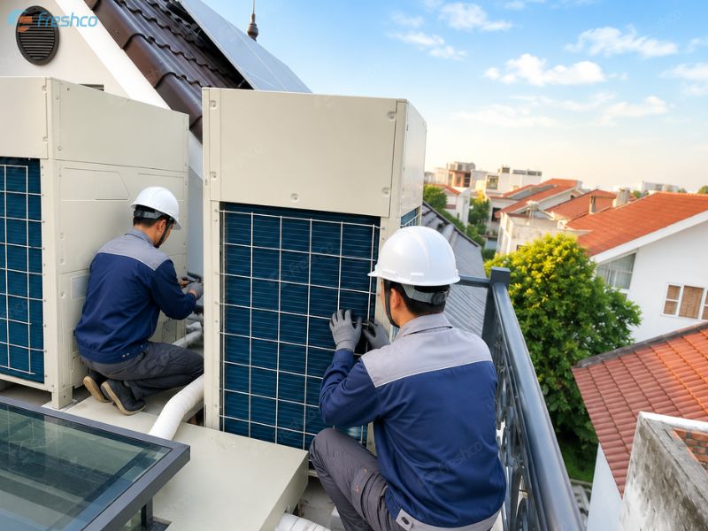 Cục nóng điều hoà để làm gì? Vai trò, cấu tạo và cách lắp đặt đúng kỹ thuật 4 Cục nóng điều hoà để làm gì? Vai trò, cấu tạo và cách lắp đặt đúng kỹ thuật -ảnh 4