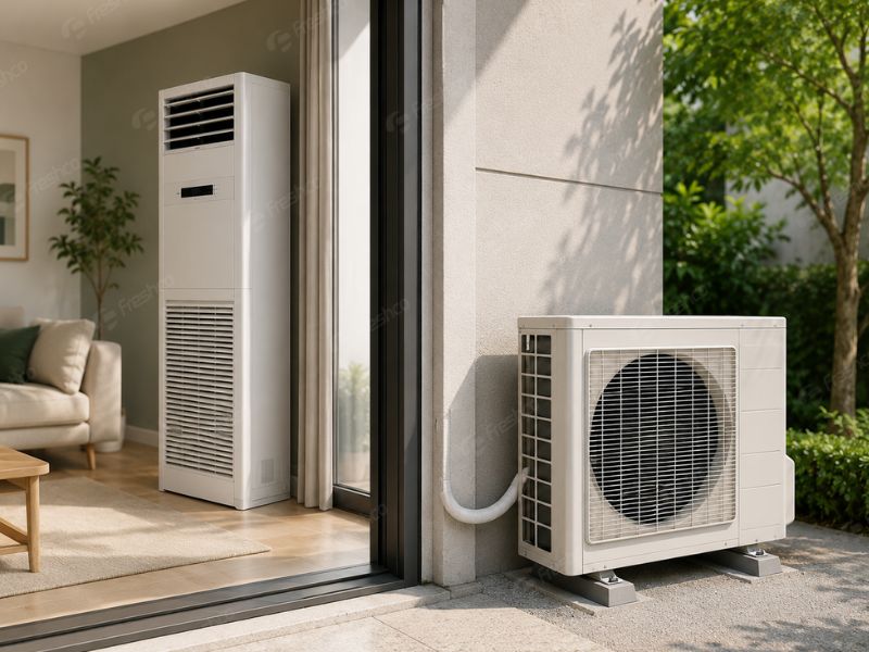 Điều hoà cây có cục nóng không? Giải đáp chi tiết từ A-Z và cách lắp đặt đúng kỹ thuật