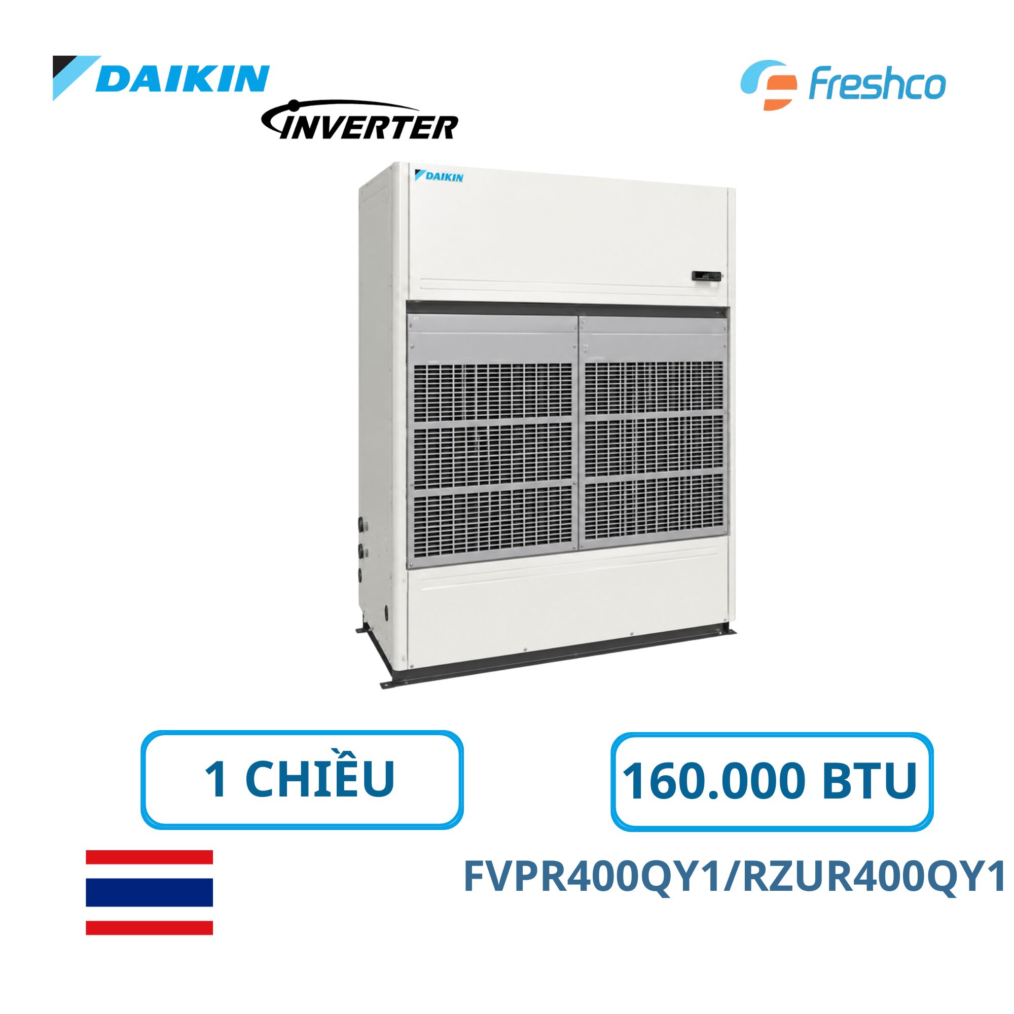 Điều hòa tủ đứng Daikin Packaged nối ống gió inverter 160.000BTU FVPR400QY1/RZUR400QY1