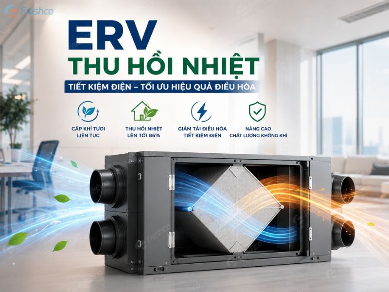 ERV thu hồi nhiệt tiết kiệm điện điều hòa như thế nào?