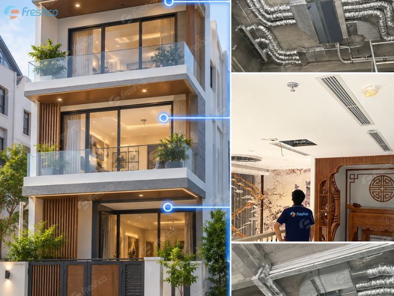 Chi phí lắp điều hòa VRV cho nhà 3 tầng