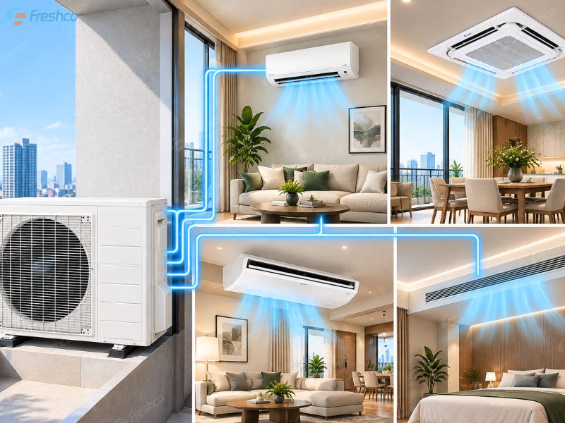 Cách tính công suất điều hòa Multi phù hợp với từng diện tích phòng