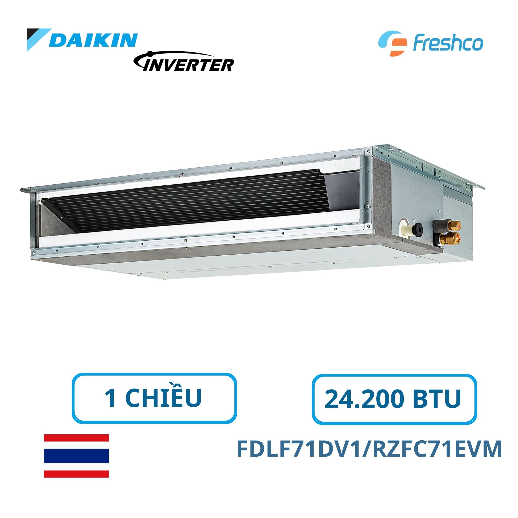 Điều hòa Daikin nối ống gió 24.200BTU 1 chiều Inverter FDLF71DV1/RZFC71EVM 1 Điều hòa Daikin nối ống gió 24.200BTU 1 chiều Inverter FDLF71DV1/RZFC71EVM