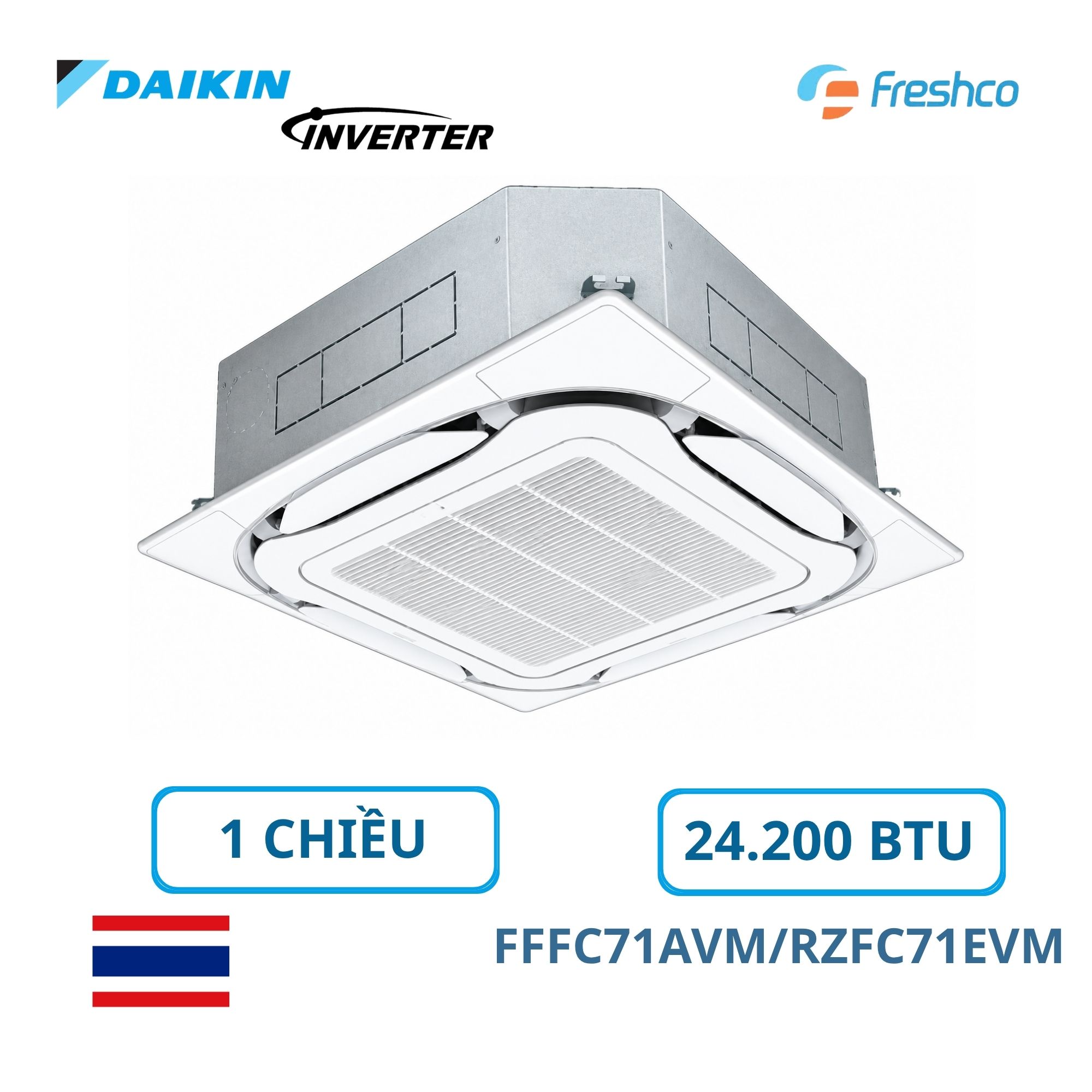 Điều hòa âm trần Daikin 24.200BTU Inverter 1 chiều FFFC71AVM/RZFC71EVM 1 Điều hòa âm trần Daikin 24.000BTU Inverter FCFC71DVM/RZFC71EVM