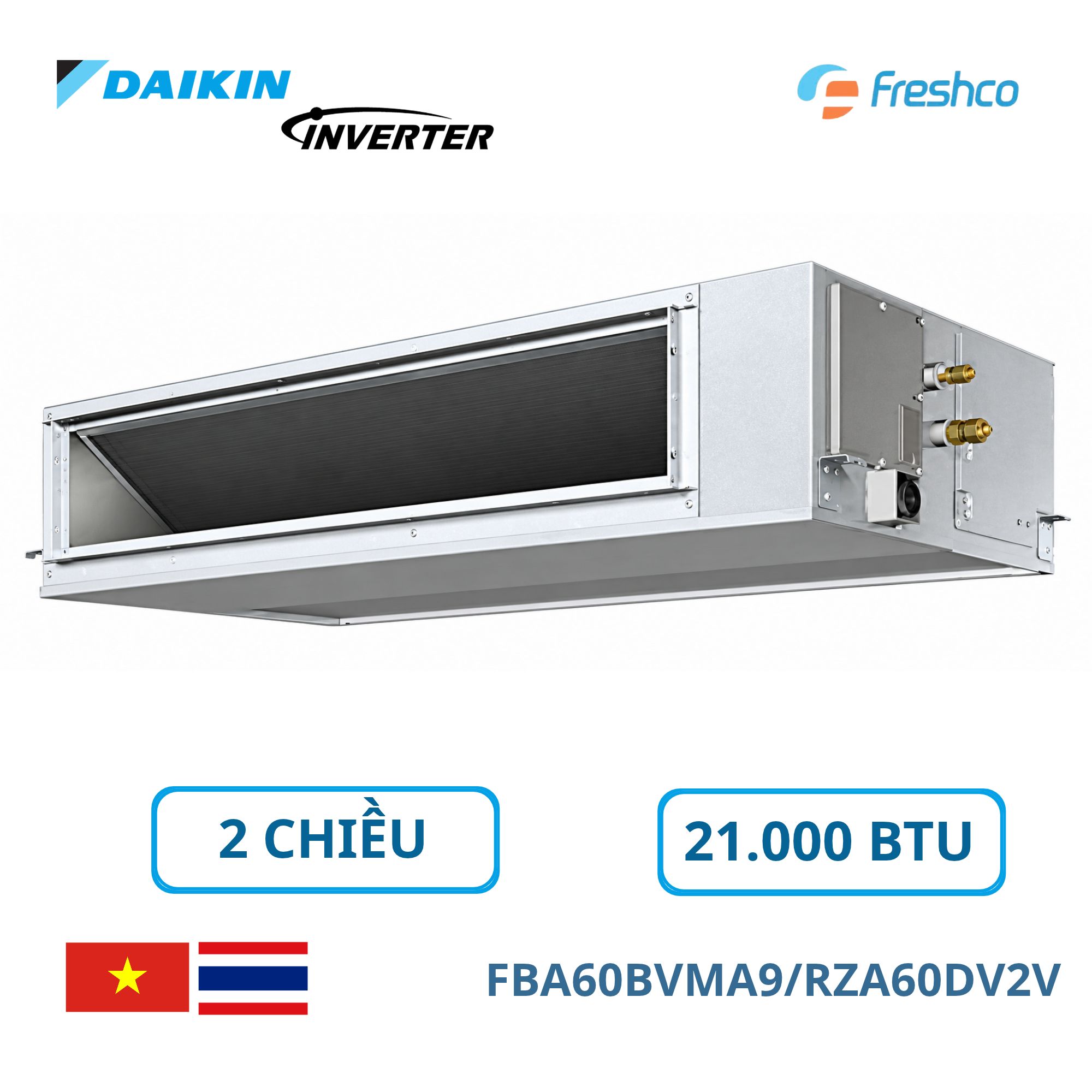 Điều hòa âm trần nối ống gió Daikin FBA60BVMA9/RZA60DV2V 21.000BTU 2 chiều Inverter 1 Điều hòa âm trần nối ống gió Daikin FBA60BVMA9/RZA60DV2V 21.000BTU 2 chiều Inverter
