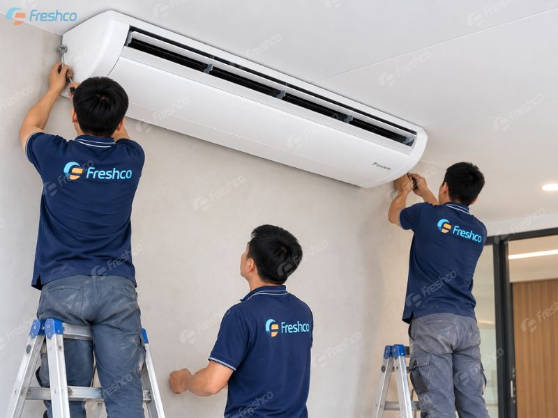 Điều hòa áp trần Daikin FHFC100EV1/RZFC100EY1 34.100 BTU 3 pha 4 Freshco chuyên thi công lắp đặt điều hoà áp trần cho mọi công trình