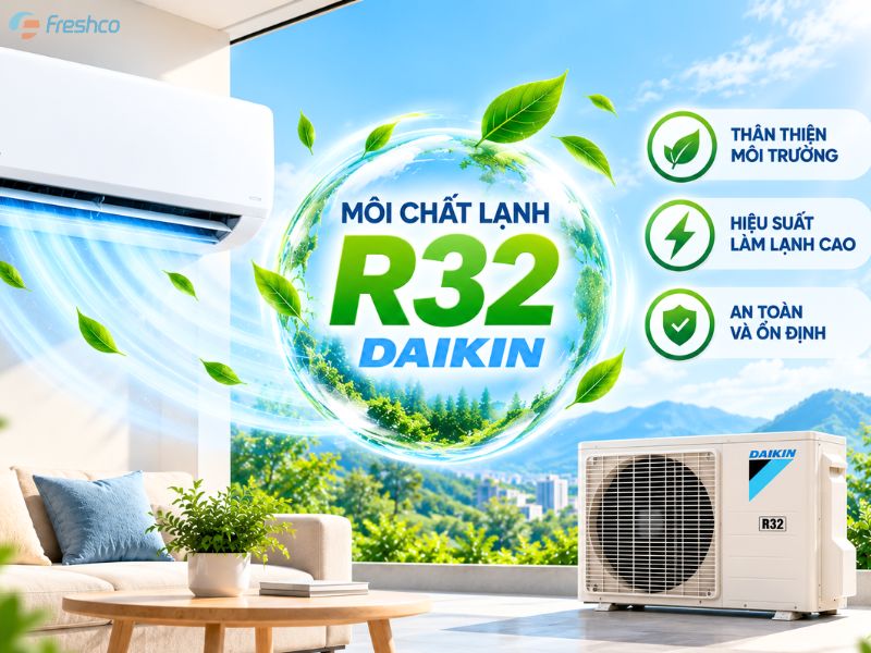 Môi chất lạnh R32 làm lạnh nhanh